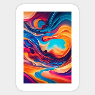 Flowing colors Sticker